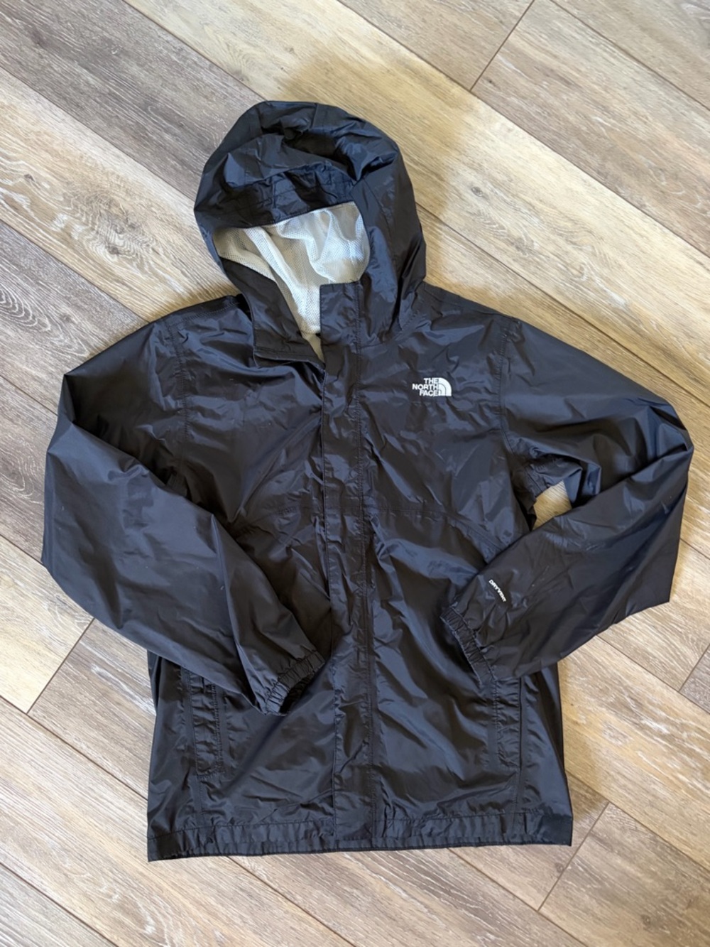 The North Face Kids Black Raincoat with Hood